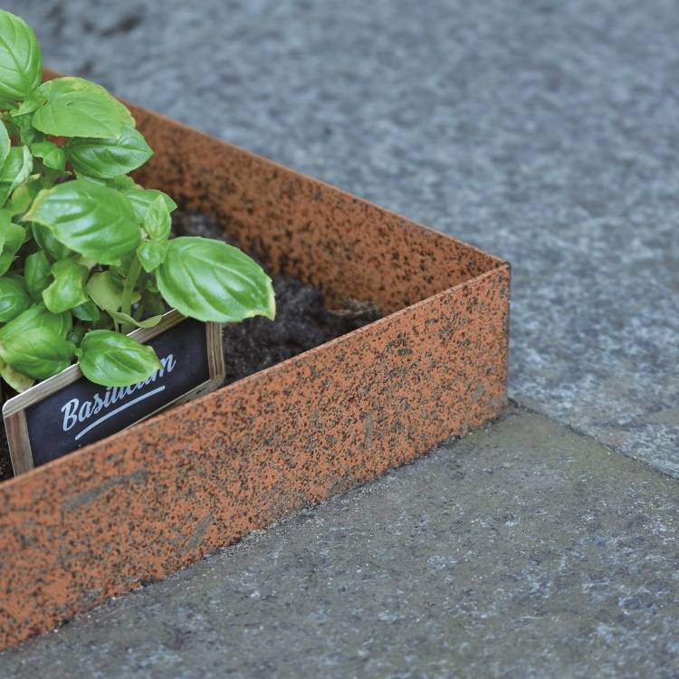 HortiSTEEL kantopsluiting corten staal 225 x 15,2 cm 3 mm