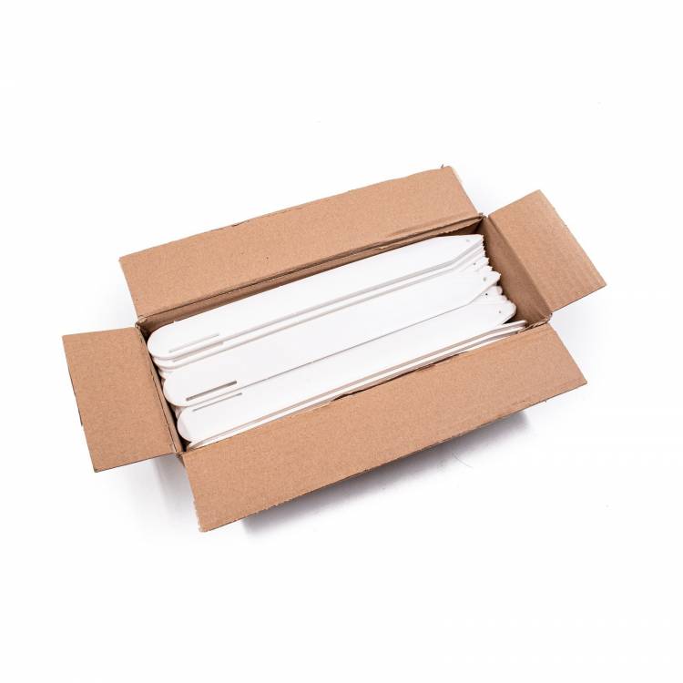 Jumbo steeketiket wit met sleuf 30 cm (50 stuks per doos)
