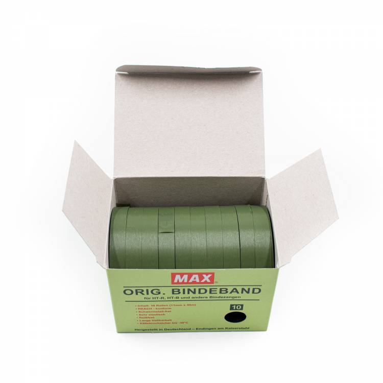 MAX Tape 0,10 mm groen, 40 meter per rol (10 rolletjes per doosje)