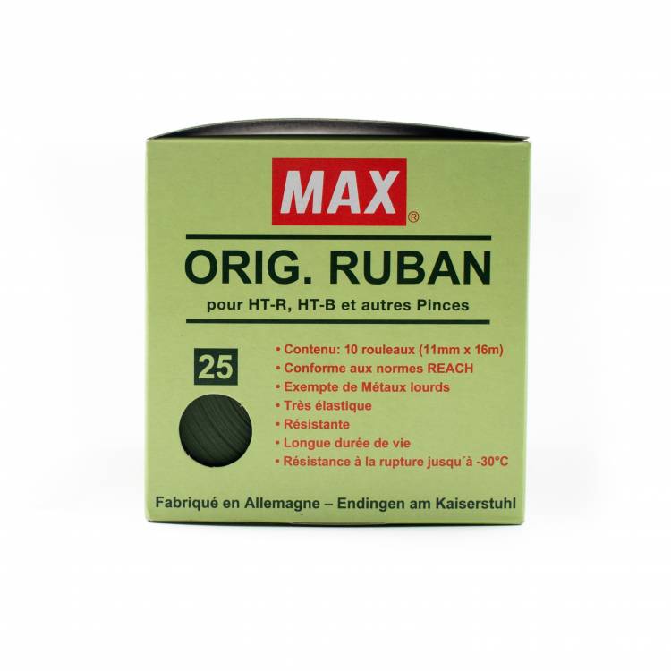 MAX Tape 0,25 mm groen, 16 meter per rol (10 rolletjes per doosje)