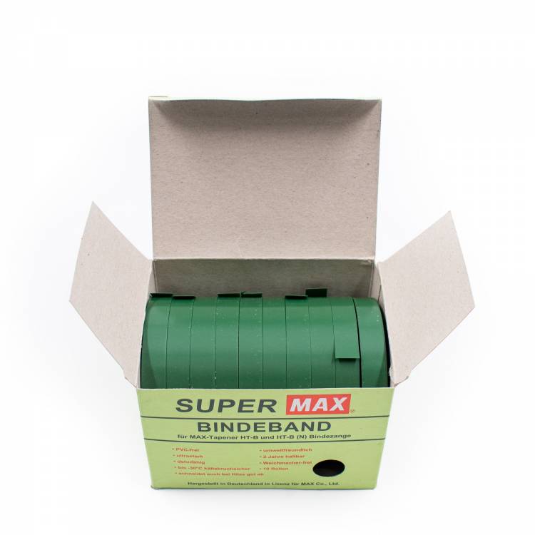 Super MAX Tape 0,15 mm groen, 26 meter per rol (10 rolletjes per doosje)