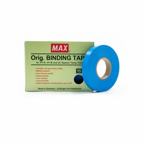 MAX Tape 0,15 mm blauw, 26 meter per rol (10 rolletjes per doosje)